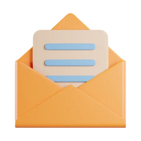 Envelope open news  3D Icon