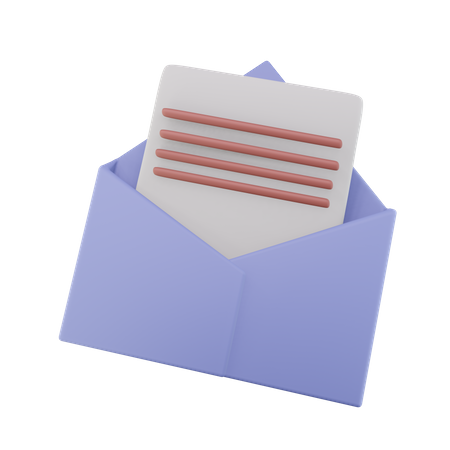 Envelope open news  3D Icon
