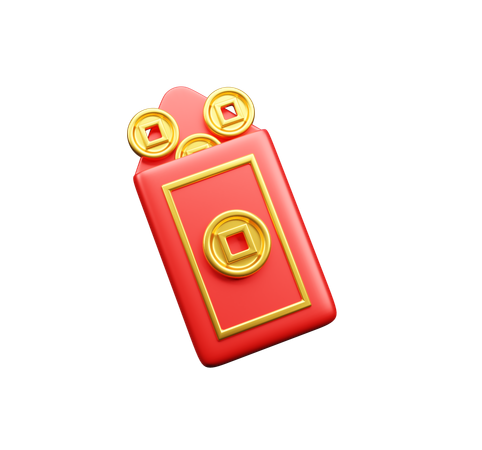 Envelope vermelho  3D Icon