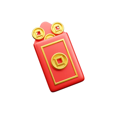 Envelope vermelho  3D Icon