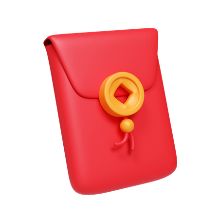 Envelope vermelho tradicional  3D Icon