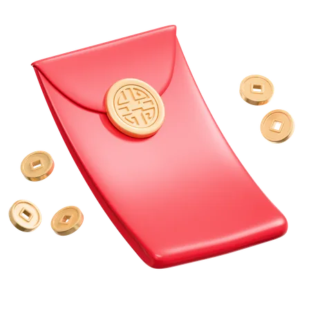 Envelope With Coins  3D Icon