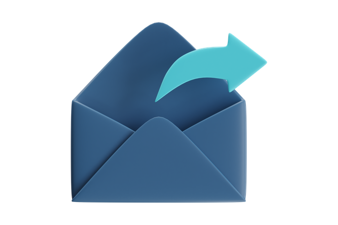 Envelope With Outward Arrow  3D Icon