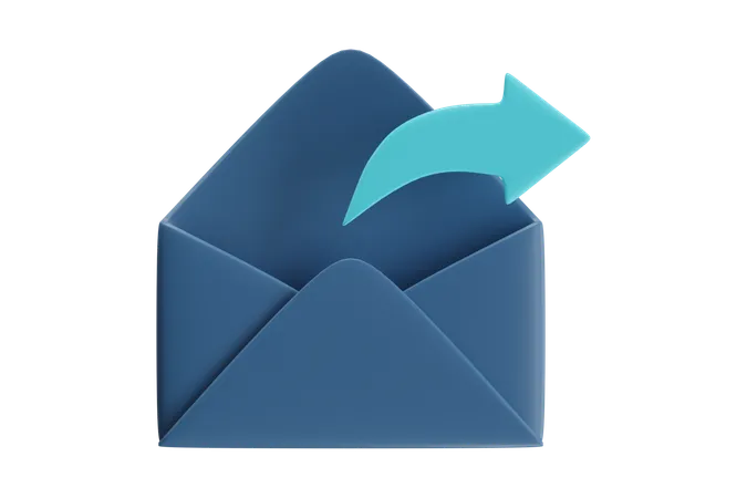 Envelope With Outward Arrow  3D Icon