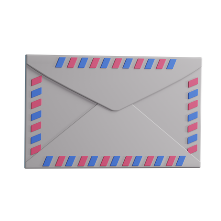 Enveloppe à rayures  3D Icon