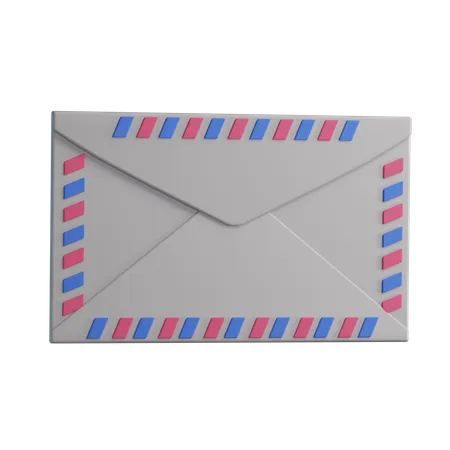 Enveloppe à rayures  3D Icon