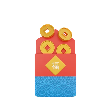 Enveloppe chinoise  3D Icon