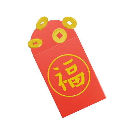 Enveloppe chinoise  3D Icon