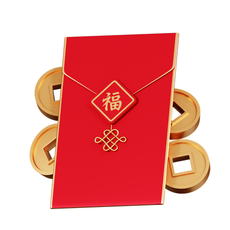 Enveloppe chinoise  3D Icon