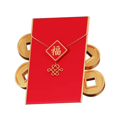 Enveloppe chinoise  3D Icon