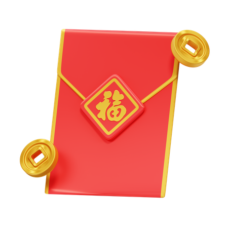 Enveloppe chinoise  3D Icon