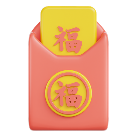 Enveloppe chinoise  3D Icon