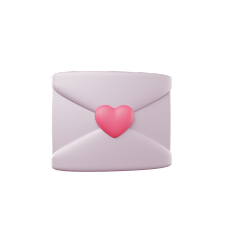 Enveloppe d'amour  3D Icon