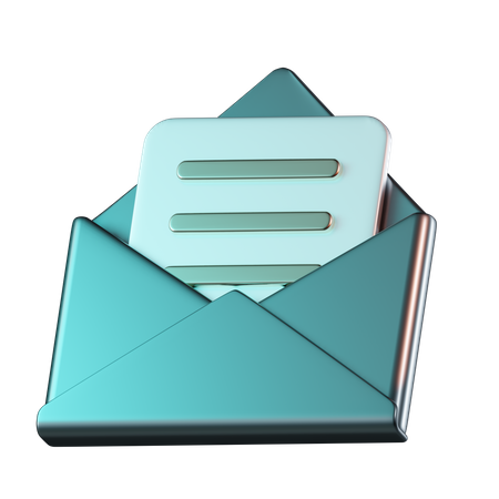 Enveloppe ouverte  3D Icon