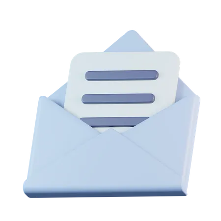 Enveloppe ouverte  3D Icon