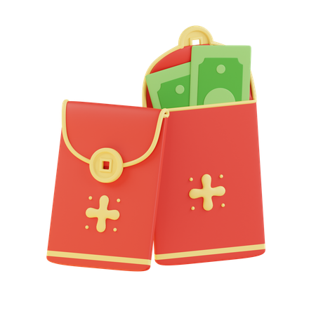 Enveloppe rouge  3D Icon