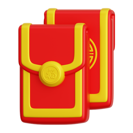 Enveloppe rouge chinoise  3D Icon