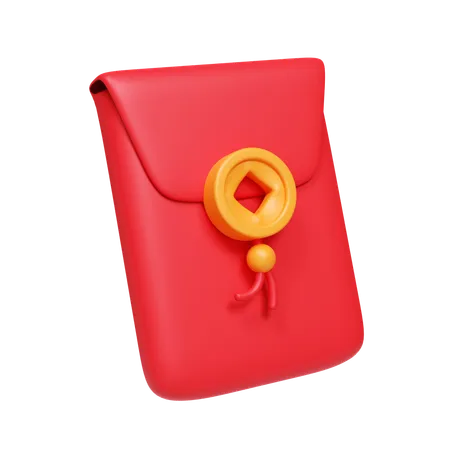 Enveloppe rouge traditionnelle  3D Icon