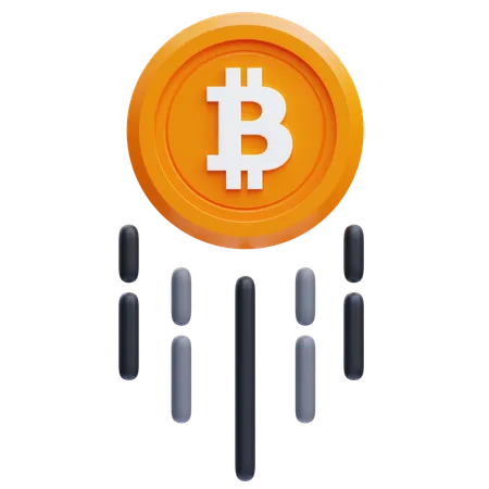 Enviando bitcoins  3D Icon