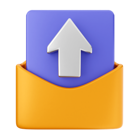 Enviando mensagem de e-mail  3D Icon