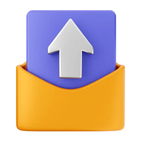 Enviando mensagem de e-mail  3D Icon