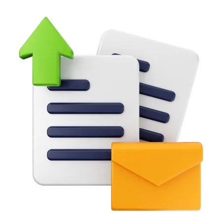 Enviando mensagem de e-mail  3D Icon