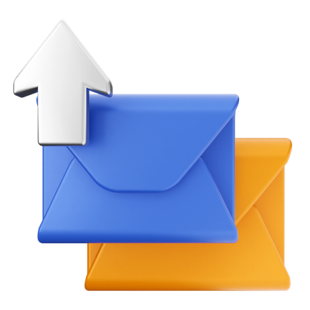 Enviando mensagem de e-mail  3D Icon