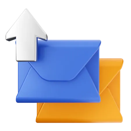 Enviando mensagem de e-mail  3D Icon