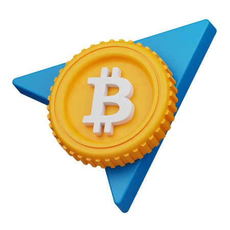 Enviar bitcoins  3D Icon