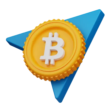 Enviar bitcoins  3D Icon