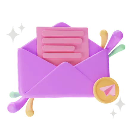 Enviar correo  3D Icon