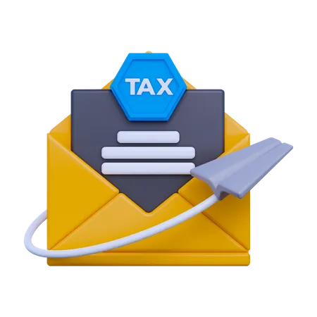 Enviar correo de impuestos  3D Icon