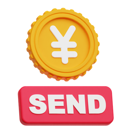 Enviar ienes  3D Icon