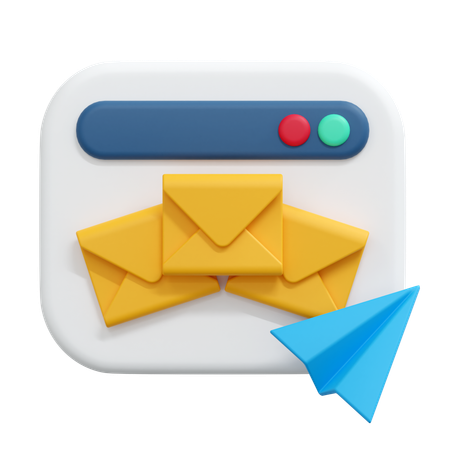 Enviar mensaje de correo  3D Icon