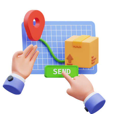 Enviar paquete  3D Icon