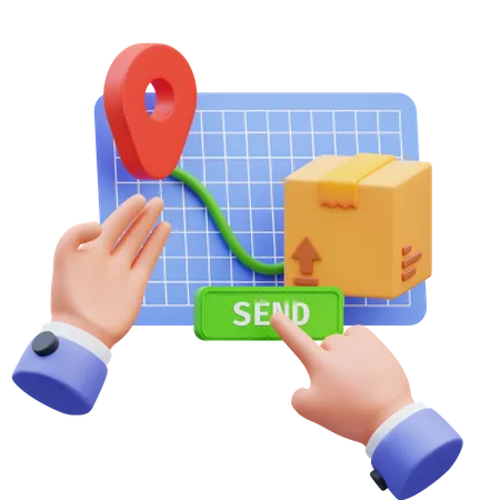 Enviar paquete  3D Icon