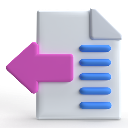 Envio de arquivo  3D Icon