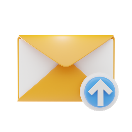 Upload de e-mail  3D Icon