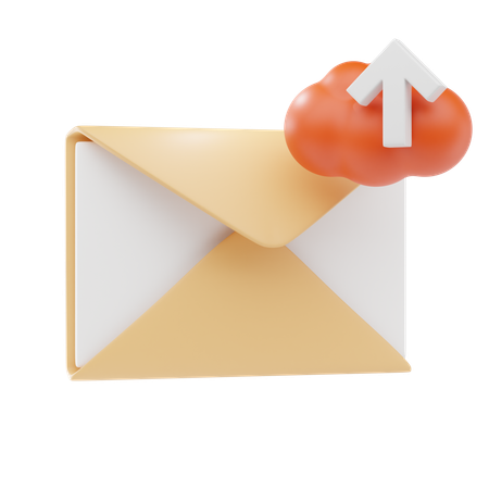 Upload de e-mail  3D Icon