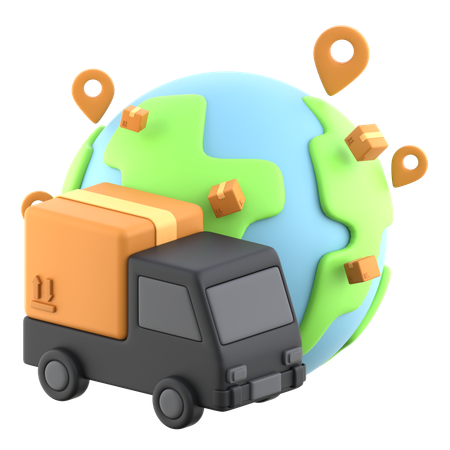 Envío internacional  3D Icon