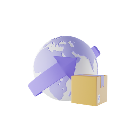 Envíos a todo el mundo  3D Icon