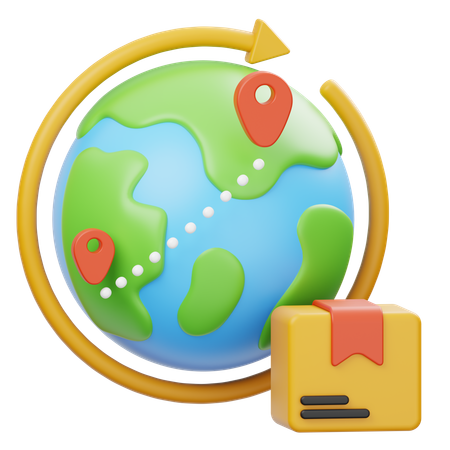 Envíos a todo el mundo  3D Icon