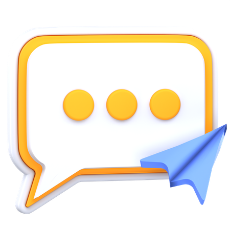 Enviou bate-papo  3D Icon