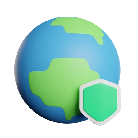 Environmental Protection Earth 3D Icon