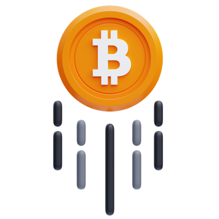 Envoyer des bitcoins  3D Icon