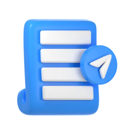 Envoi de document  3D Icon