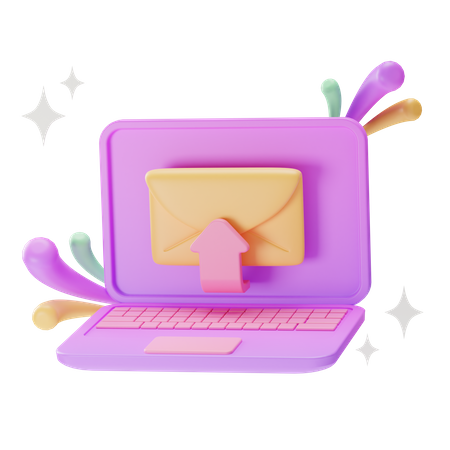 Envoi de courrier en ligne  3D Icon