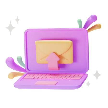 Envoi de courrier en ligne  3D Icon