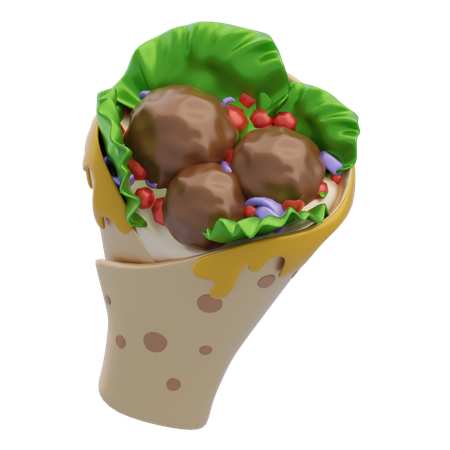 Envolturas de falafel  3D Icon