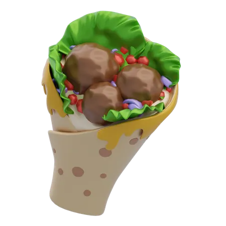 Envolturas de falafel  3D Icon